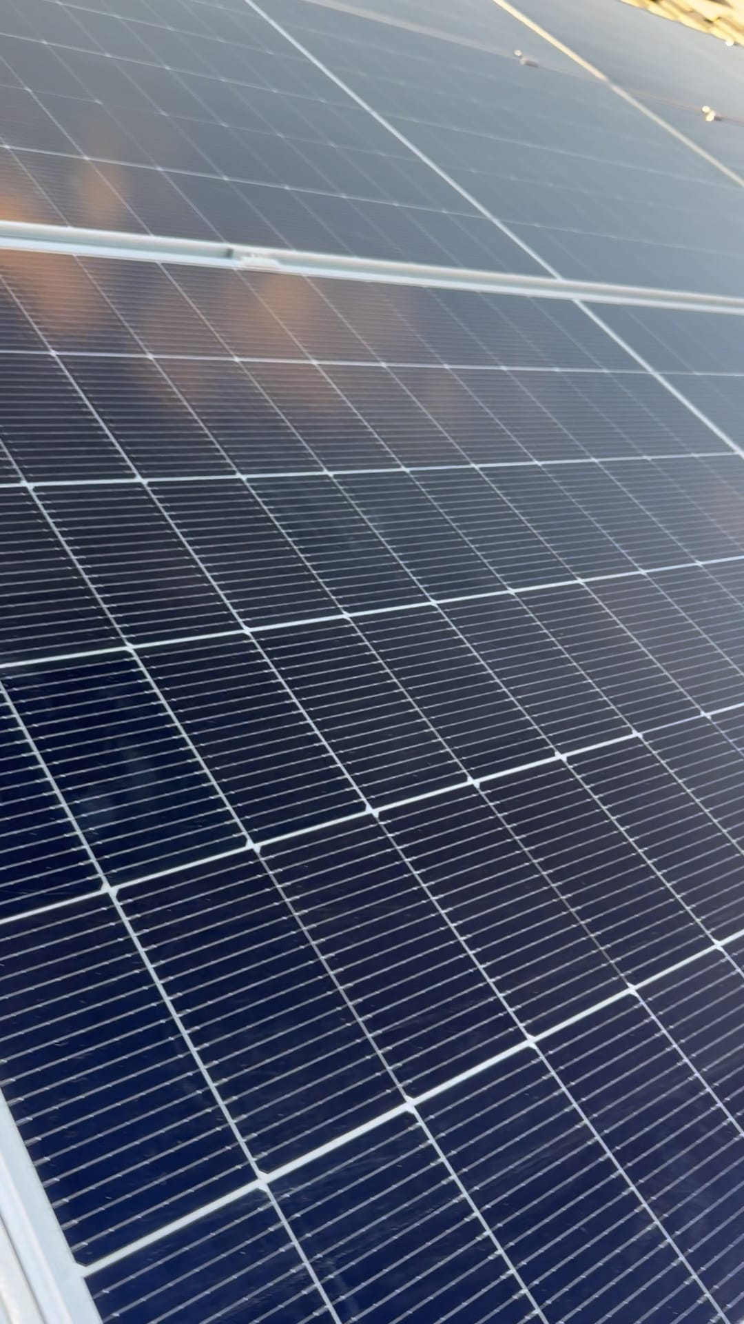 Close-up of the cells of a solar panel